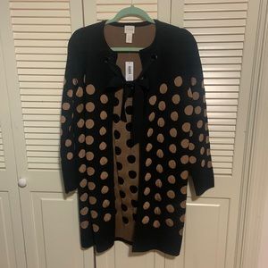 NWT Chico’s polka dot Millie cardigan.